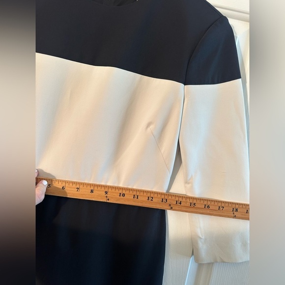 rag & bone Black White Carola Colorblock Dress Sz 0 Stretch Bodycon Exposed Zip - Picture 16 of 16